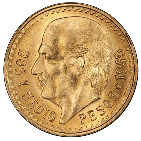 2,5 Mexican pesos Gold coin